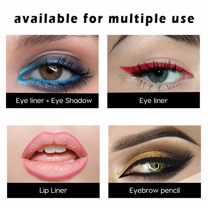 12 Colours Eyeliner Pencil Cosmetic Tool Makeup Pen Set Eye Shadow Glitter
