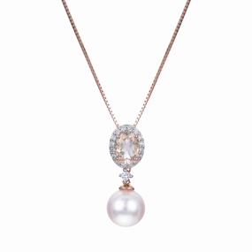 14KT Rose Gold Akoya Pearl Pendant