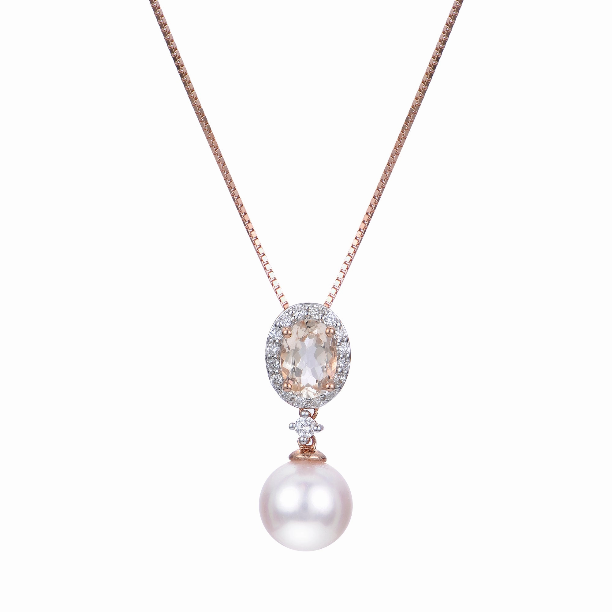 14KT Rose Gold Akoya Pearl Pendant