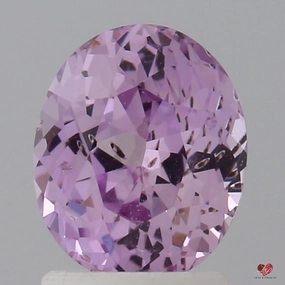 2.08cts Oval Medium Rose Blush Champagne Sapphire