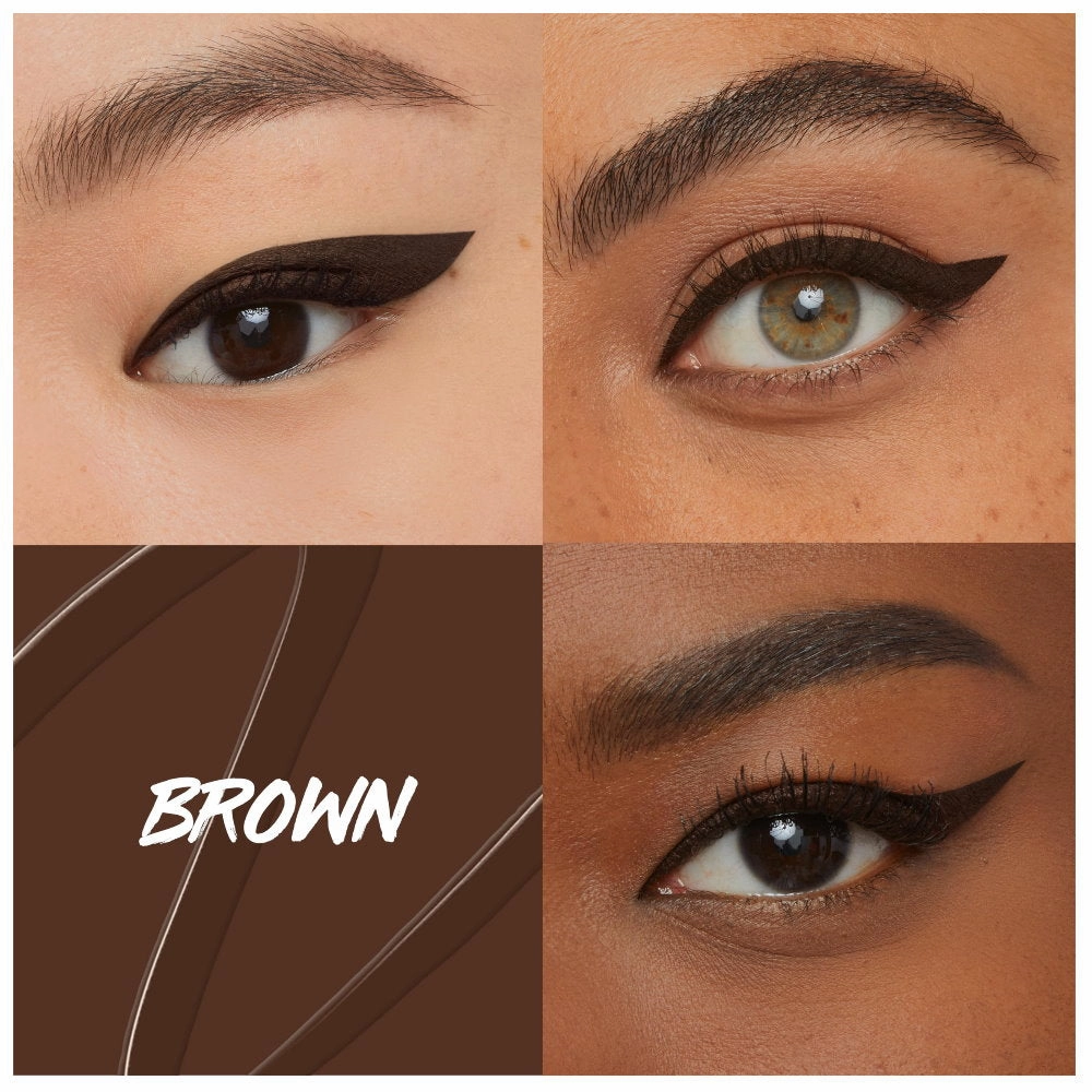 2pk SET Maybelline Hyper Precise All Day Liquid Eyeliner 700 Black   710 Forest Brown