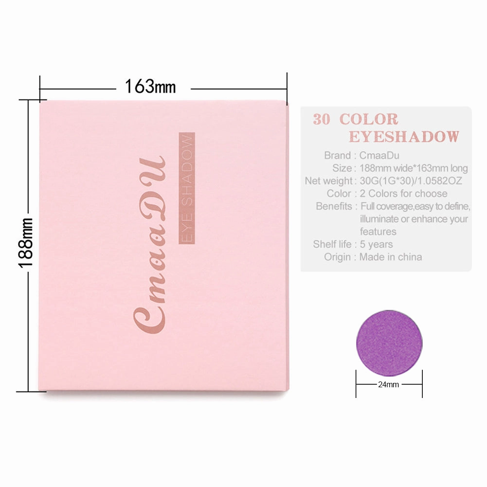 30 Colors Colorful Eyeshadow Palette Matte Pearlescent Shimmer Makeup Palette Waterproof Beauty Cosmetics High Pigment Eye Shadow (30 Colors 02)