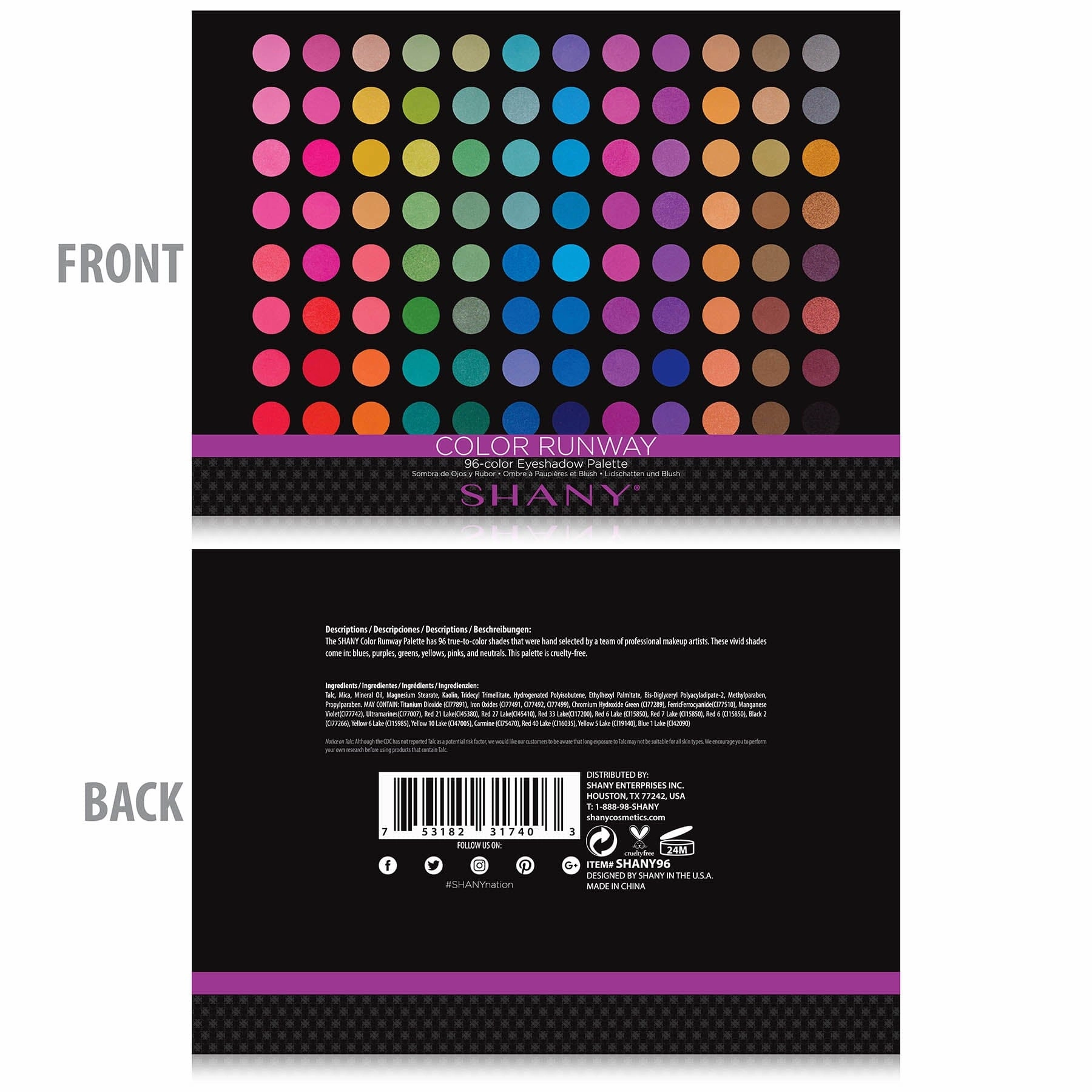 96 Color Runway Matte Eye shadow Palette