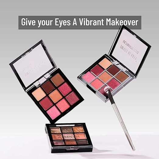 And Shimmery Eye Long Unique Pigmented Palette 6G -Multicolor-07, Eyeshadow Colors Makeup And Easily Ultimate 9 Wearing Finish Palette Swiss Blendable Matte, Beauty Premium Metallic