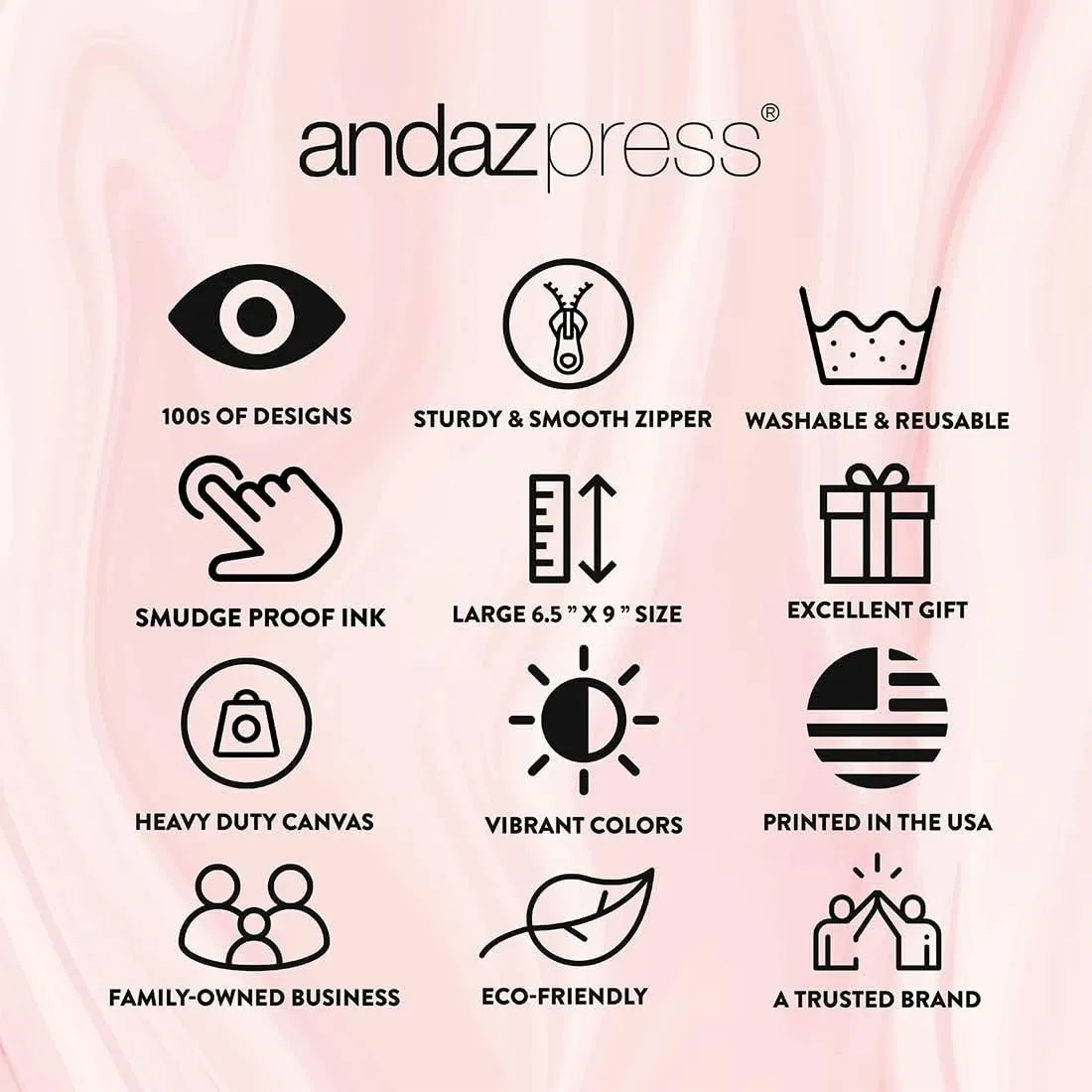 Andaz Press Funny Makeup Bag Canvas Cosmetic Bag When I Die Press My Ashes Into A Smokey Eyeshadow Palette Makeup Pouch For Purse Travel Pouch Pencil Bag Cute Birthday Gifts for Women 6.5 x 9 Inch