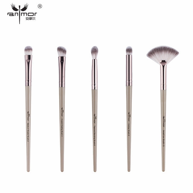 Anmor Makeup Brushes Set 12pcs/lot Eye Shadow Blending Eyeliner Eyelash Eyebrow Brushes For Make up Professional Eyeshadow Brush