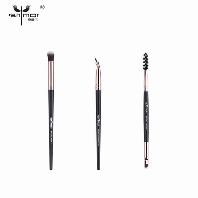 Anmor Makeup Brushes Set 12pcs/lot Eye Shadow Blending Eyeliner Eyelash Eyebrow Brushes For Make up Professional Eyeshadow Brush