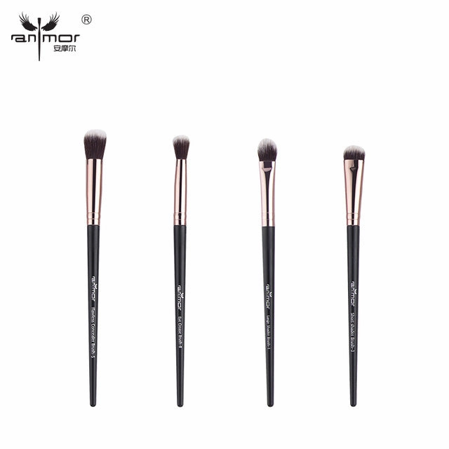 Anmor Makeup Brushes Set 12pcs/lot Eye Shadow Blending Eyeliner Eyelash Eyebrow Brushes For Make up Professional Eyeshadow Brush