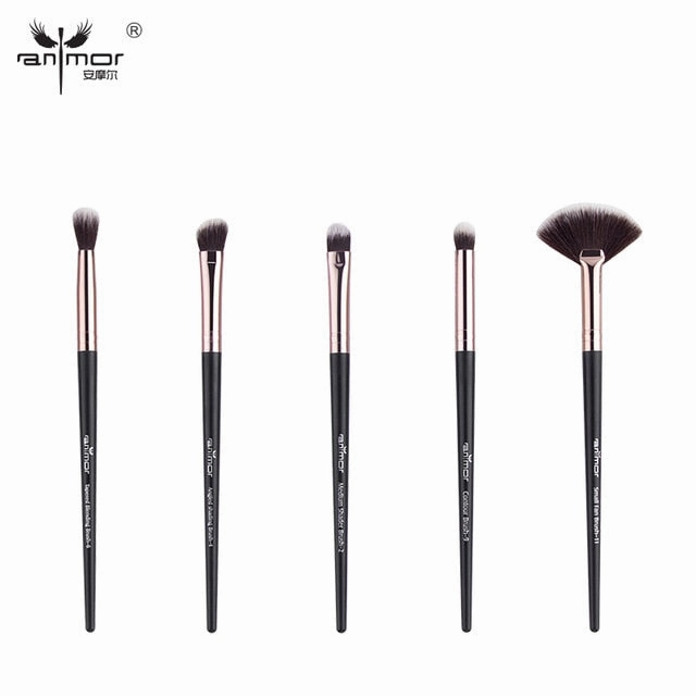 Anmor Makeup Brushes Set 12pcs/lot Eye Shadow Blending Eyeliner Eyelash Eyebrow Brushes For Make up Professional Eyeshadow Brush