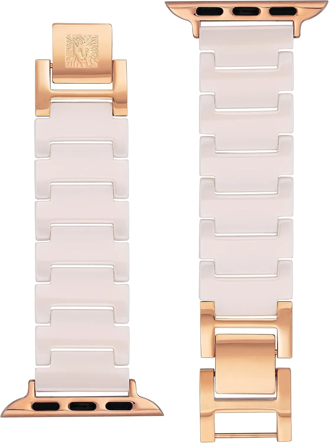 Anne Klein Ceramic Link Fashion Bracelet for Apple Watch, Secure, Adjustable, Apple Watch Replacement Band, Fits Most Wrists