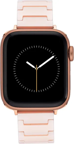 Anne Klein Ceramic Link Fashion Bracelet for Apple Watch, Secure, Adjustable, Apple Watch Replacement Band, Fits Most Wrists