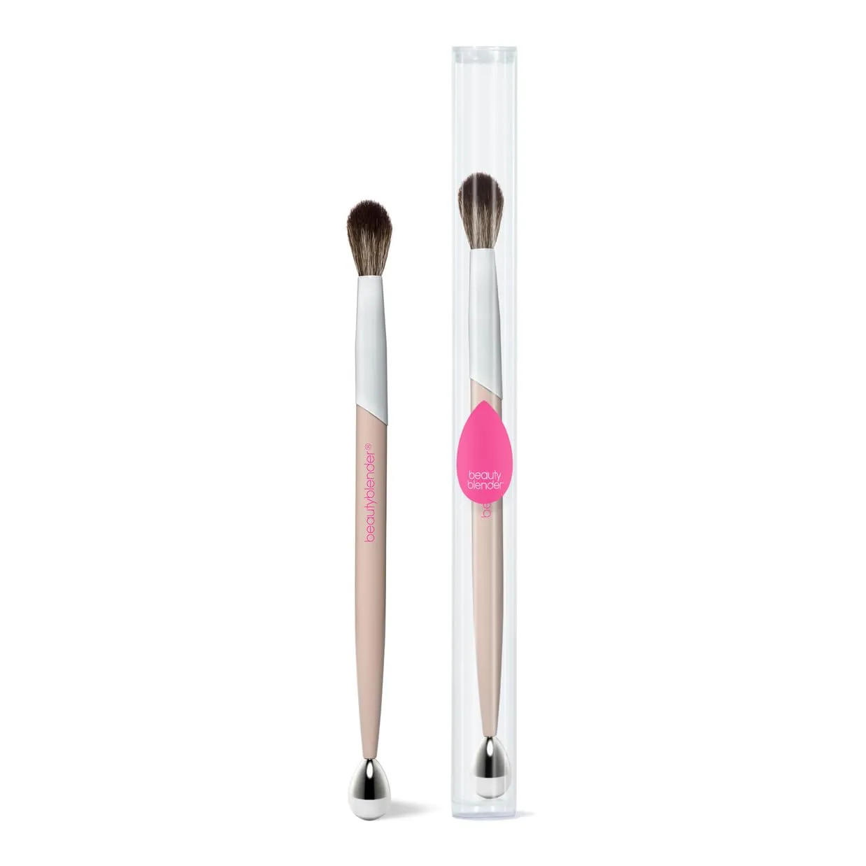 beautyblender HIGH ROLLER Crease Brush & Cooling Roller Makeup Brush for Eyeshadow Vegan, Cruelty Free and Made in the USA