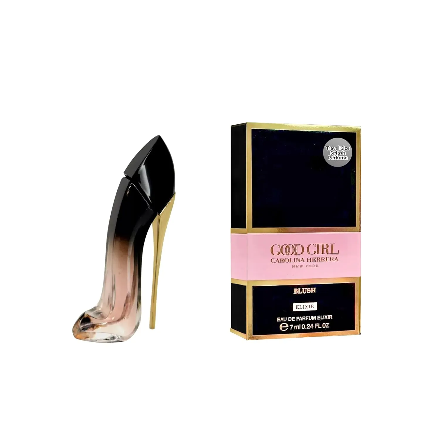 Carolina Herrera Good Girl Blush Elixir Perfume for Women – Mini EDP Splash, 0.24 Ounce