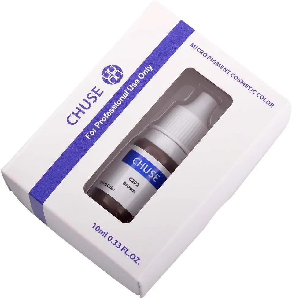 CHUSE Microblading Ink Permanent Makeup Pigment 0.35oz/10ml Eyebrow Ink Microblading Pigment for Eyebrow Eyeliner (C292 Brown)