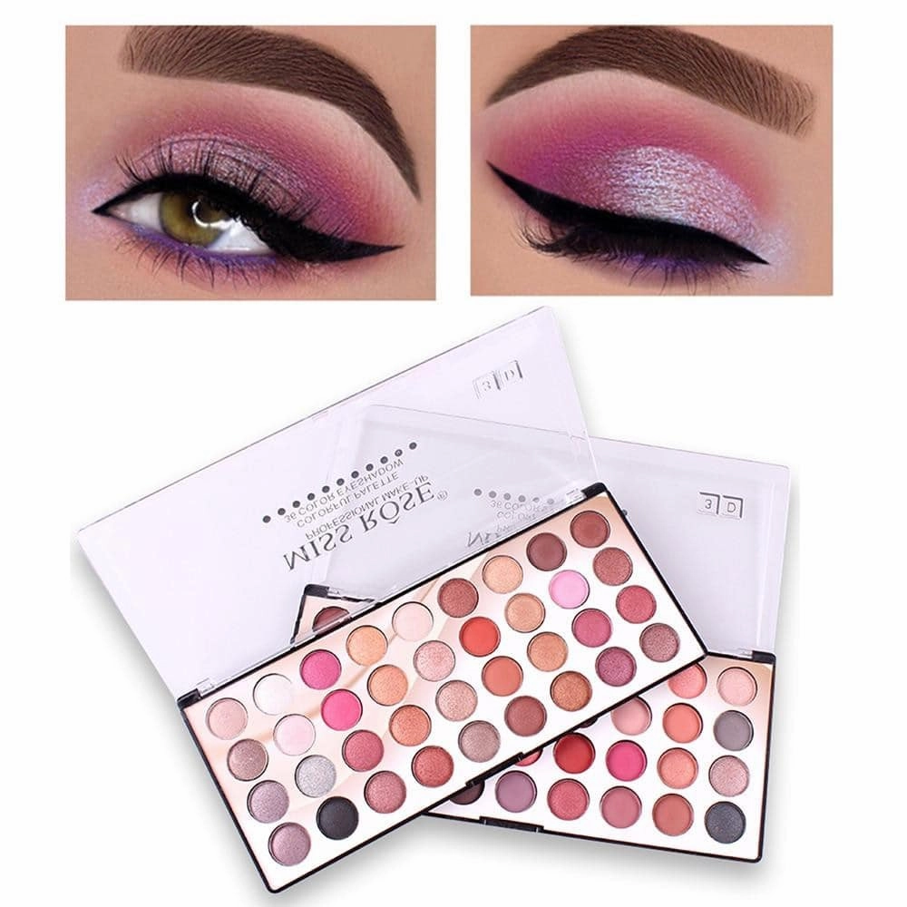 Color Data-driven MISS Eyeshadow Customizable options 36 Palette ROSE 3D