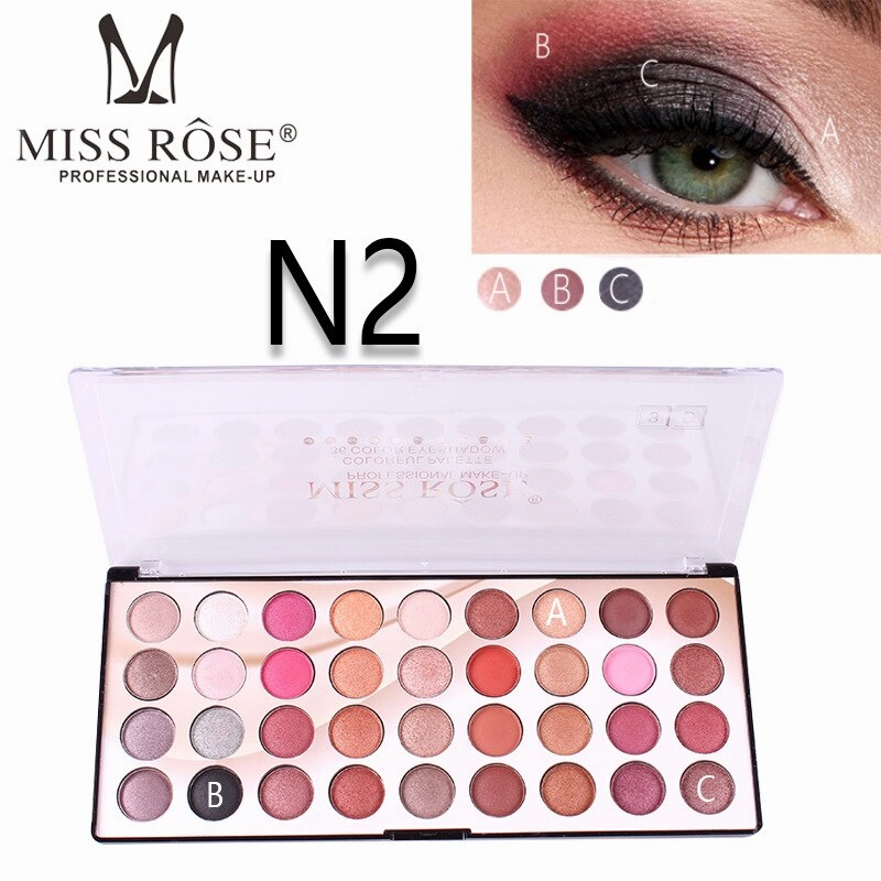 Color Data-driven MISS Eyeshadow Customizable options 36 Palette ROSE 3D