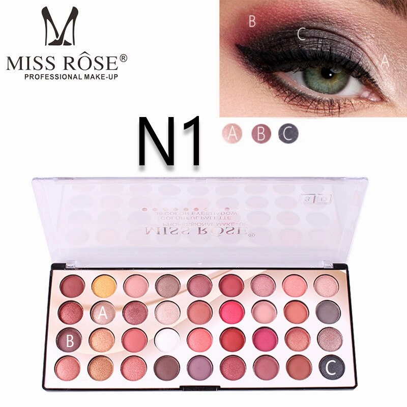 Color Data-driven MISS Eyeshadow Customizable options 36 Palette ROSE 3D