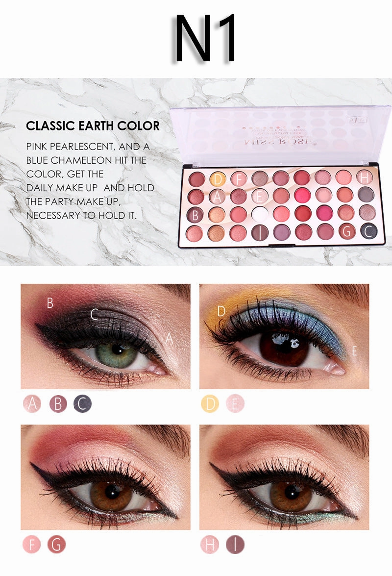 Color Data-driven MISS Eyeshadow Customizable options 36 Palette ROSE 3D