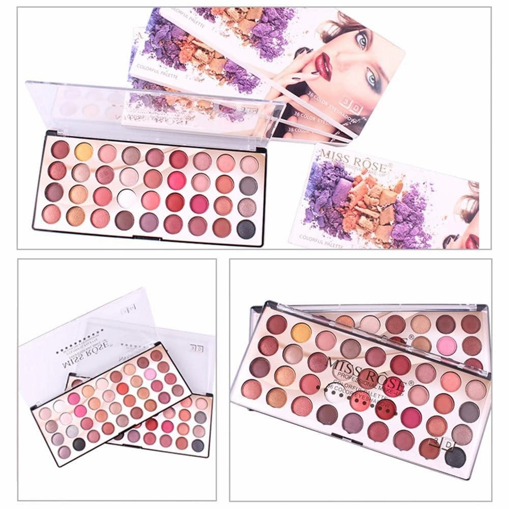 Color Data-driven MISS Eyeshadow Customizable options 36 Palette ROSE 3D