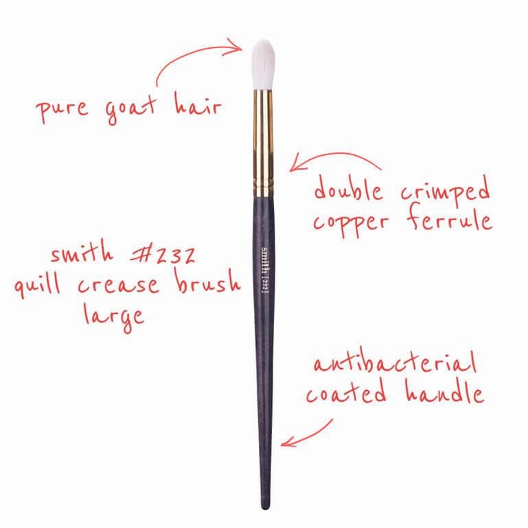 Crease Large Stylish Smith 232 Brush Cosmetics Quill Flawless
