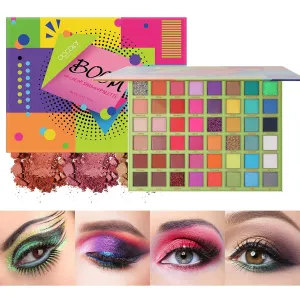 docolor Eyeshadow Palette 48Colors Boom Eye Shadow Palette Highly Pigmented Mattes Glitter Shimmers Naked Smokey Cream Powder Blendable Long Lasting Waterproof Colorful Professional Makeup Palette