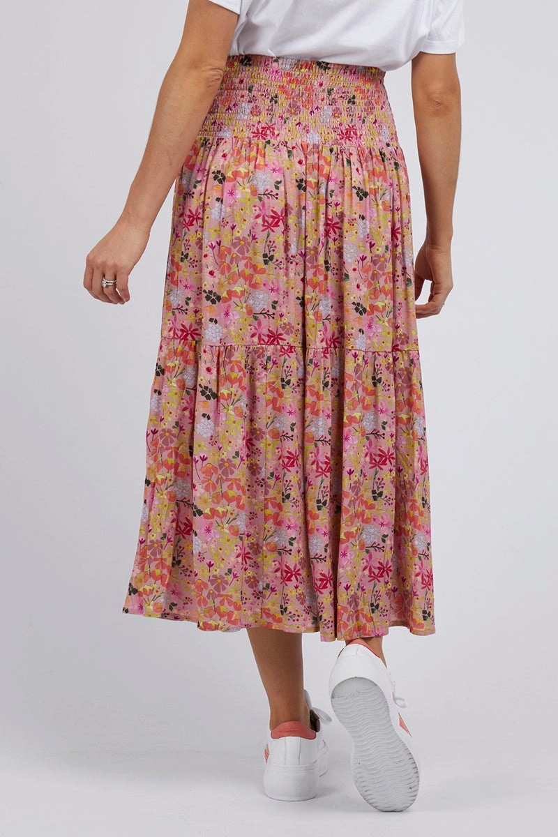 Elm - Laura Skirt - Coral Blush Floral Print