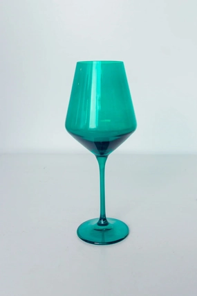 Estelle Colored Wine Stemware (Emerald Green)