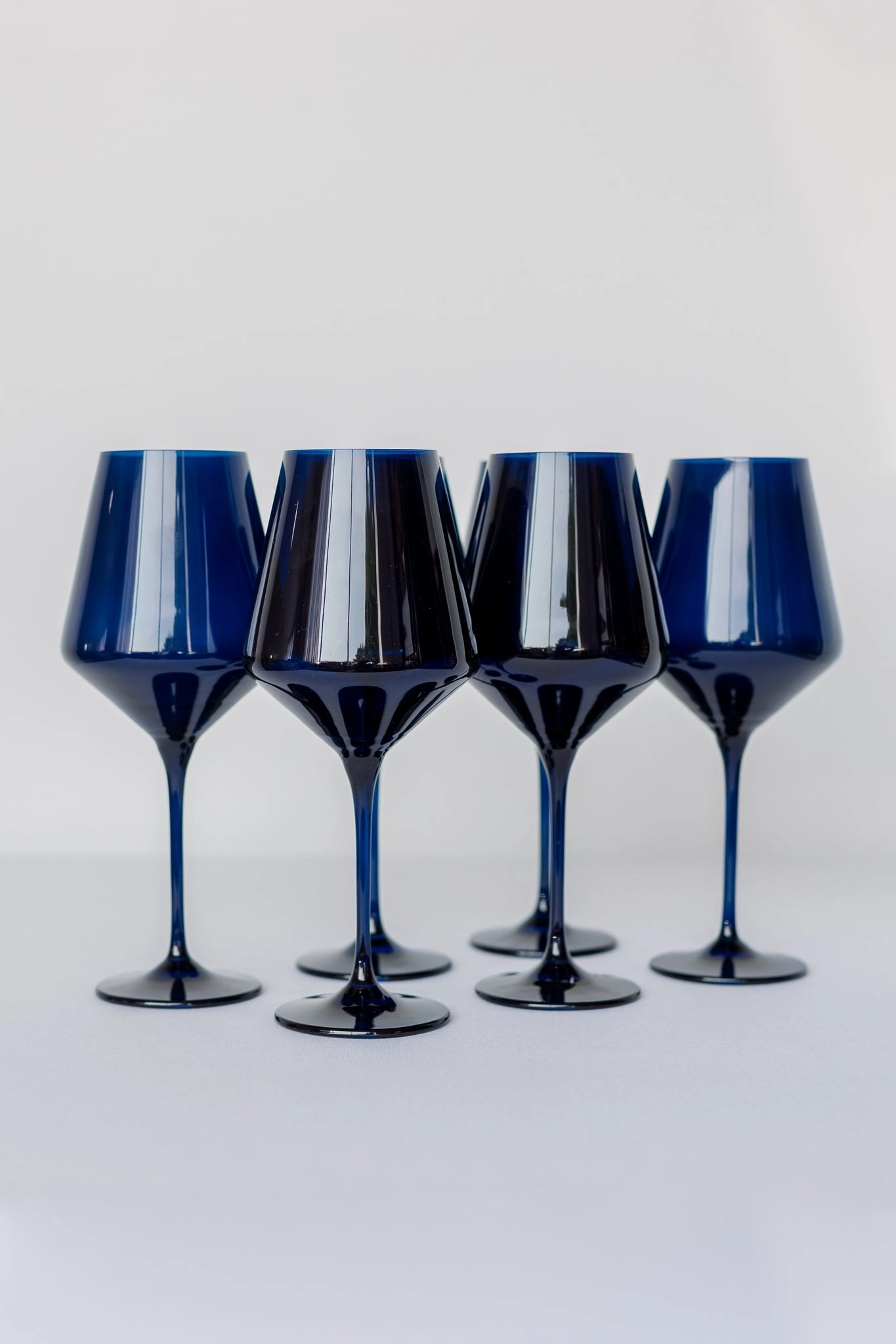 Estelle Colored Wine Stemware (Midnight Blue)