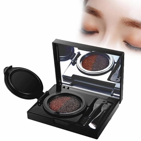 Eyebrow & Eyeliner Cream With Stamp, Double Color Eyebrow Cream Waterproof, 2 In 1 Waterproof Brow Powder & Eyeliner Cream With Double Ended Brush, Eye Brow Powder For Women Long Lasting (Gray)