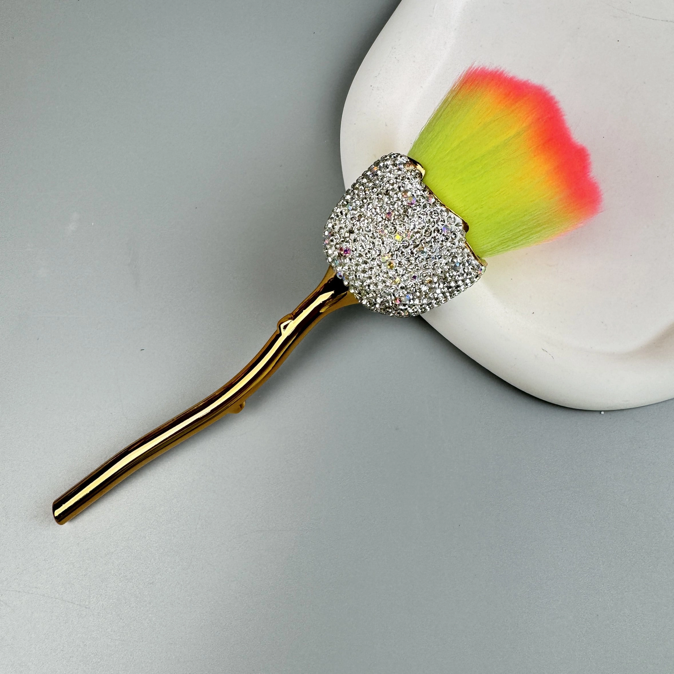 Handmade Small Rose Rhinestone Makeup Brush AMIS11025