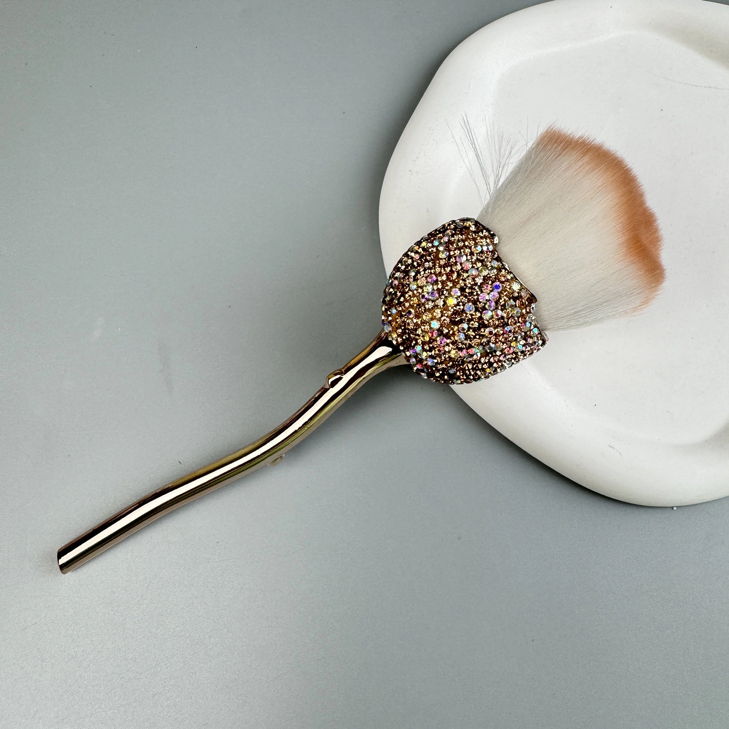Handmade Small Rose Rhinestone Makeup Brush AMIS11025