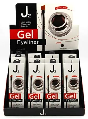 J2 Eyeliner Gel Brown (Pack of 4)