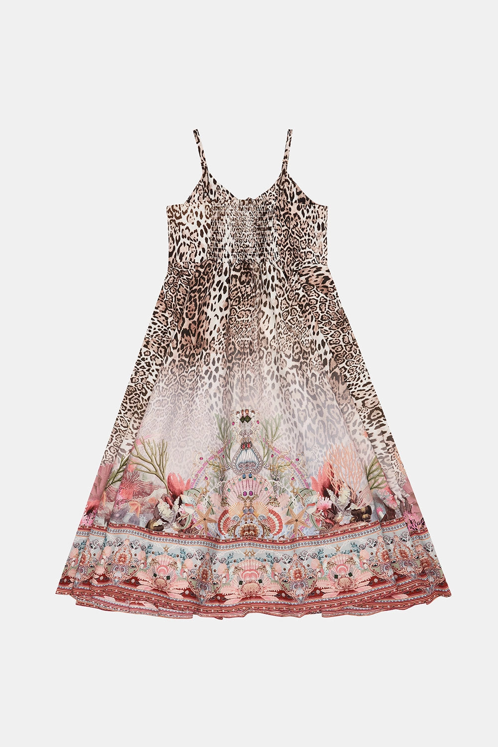 KIDS TIE FRONT MAXI DRESS 4-10 SEAHORSE SONNET