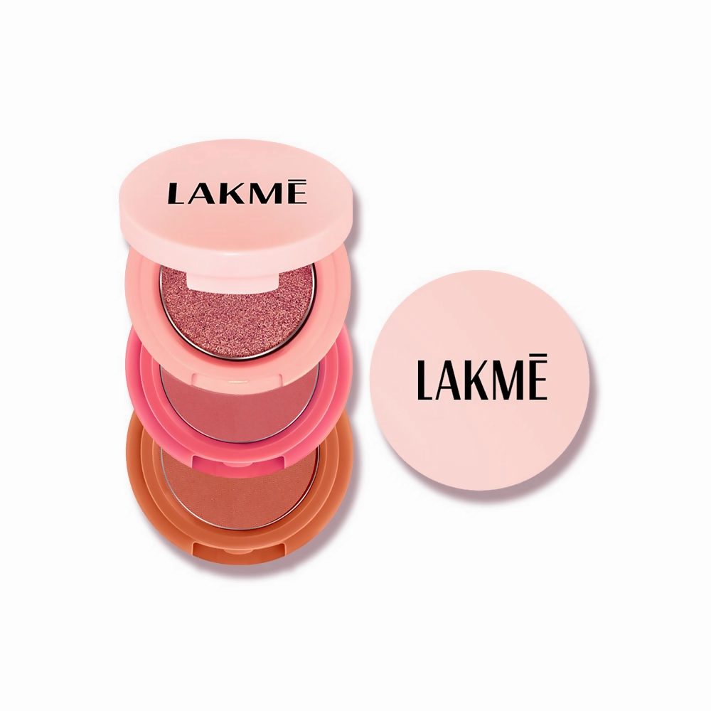 Lakme 9 To 5 Eyeconic Cream Powder Eyeshadow Stack - Nude Bomb