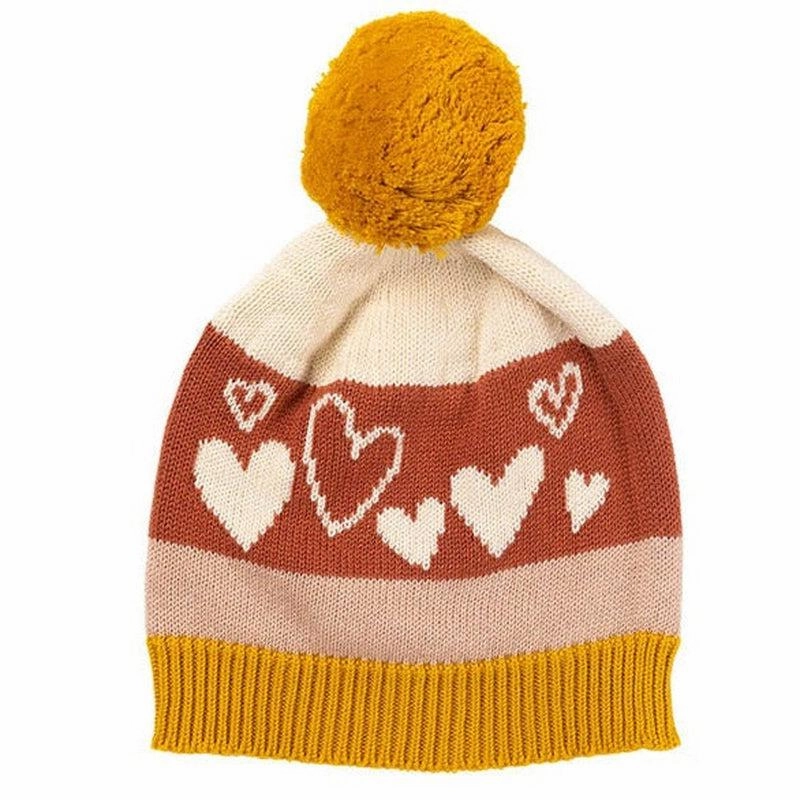 Love Heart Beanie / Blush