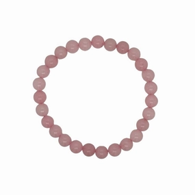 Luna 'Mab' 6mm Rose Quartz 18cm Stretch Bracelet