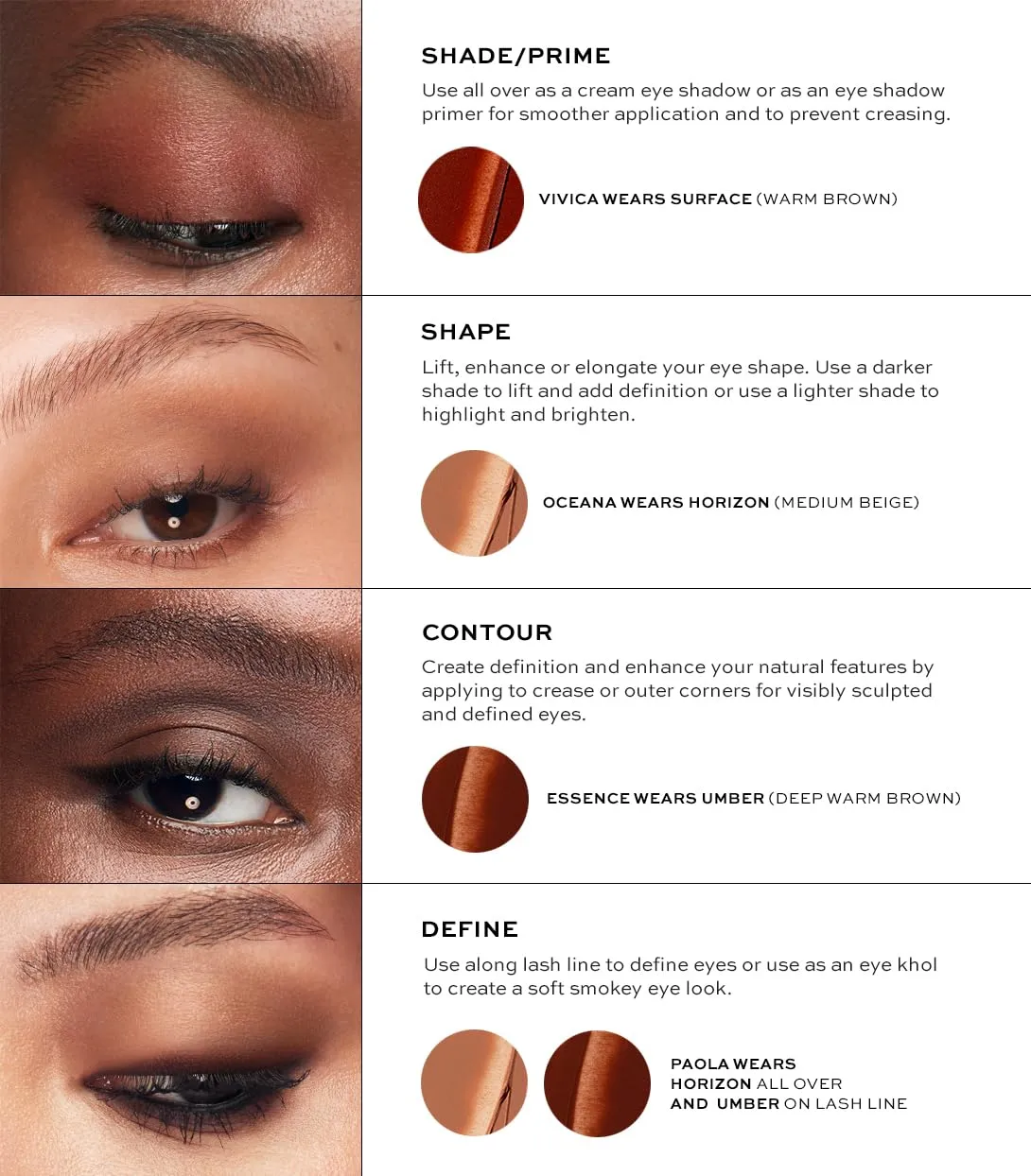 MAKE Beauty Eye Shaping Stylo - Cream Eyeshadow Stick. 4-in-1 Shape, Define, Contour, and Shade Eye Shadow for Versatile Makeup Looks. Long-Lasting Creamy Formula. Shade - Surface