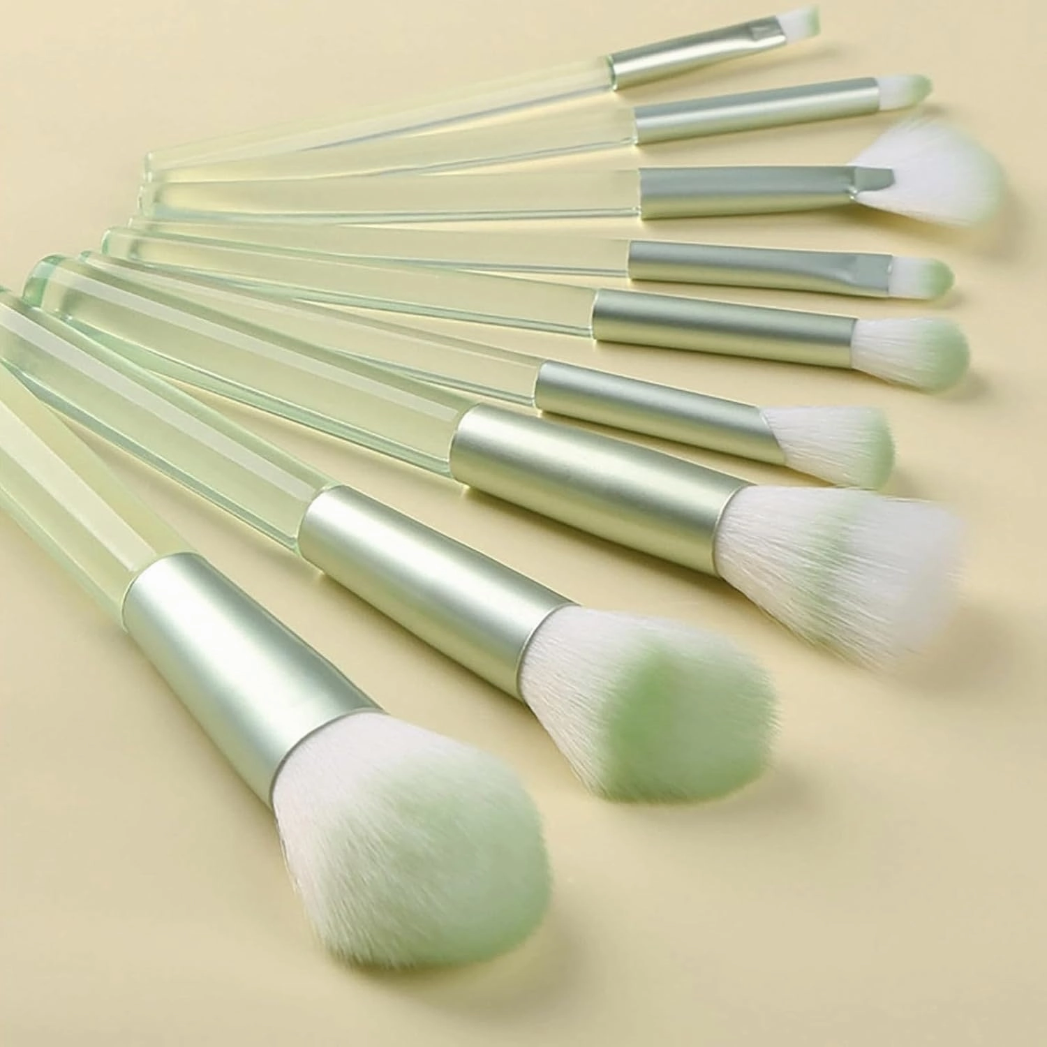 Makeup Brush Set with Organizer Bag, 9 Pcs Professional Synthetic Flat Foundation Brush,Concealer Blending Eyeliner Eyeshadow Powder Contour Brushes,Gifts for Women