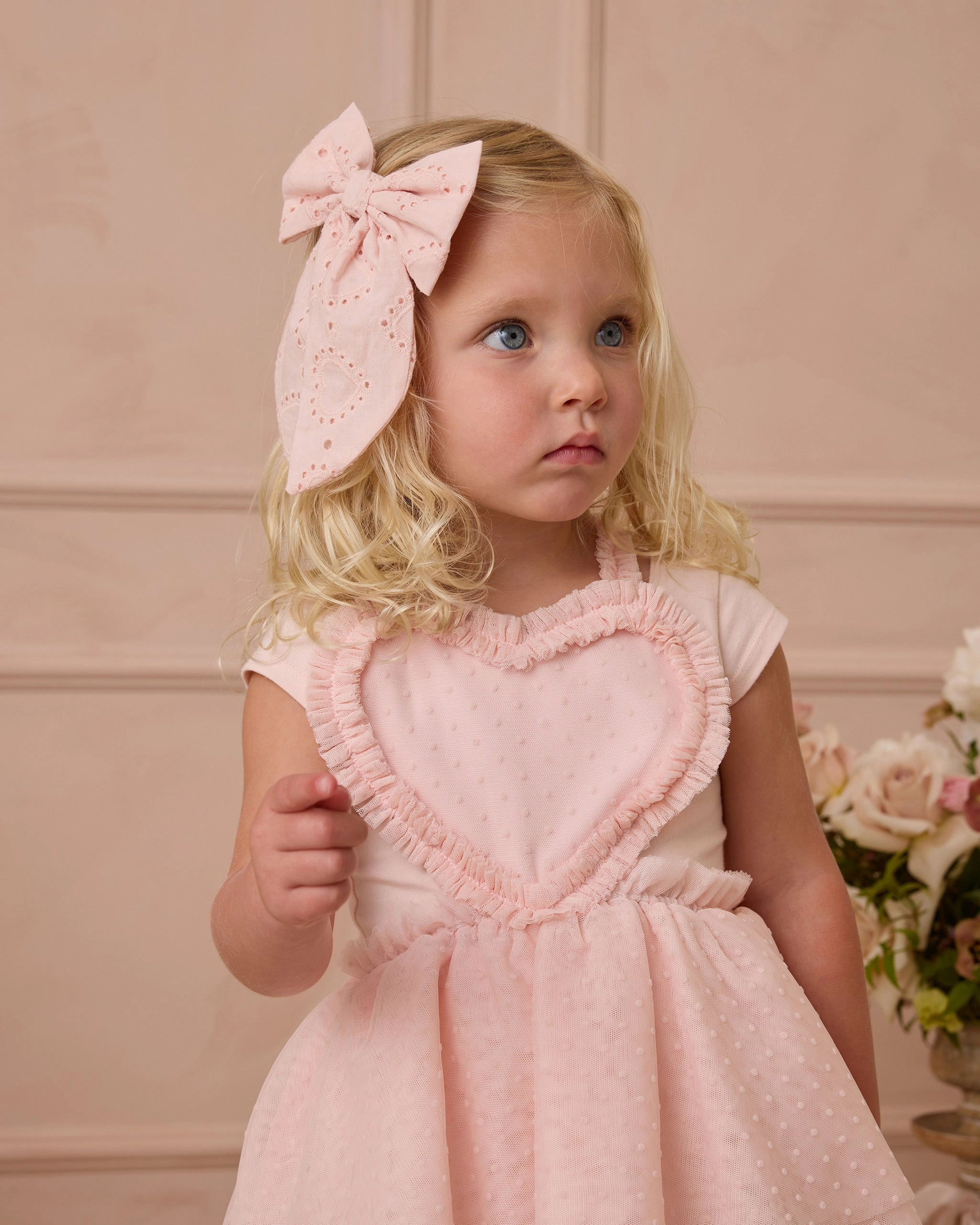 Moyenne boucle | Everly - Broderie blush
