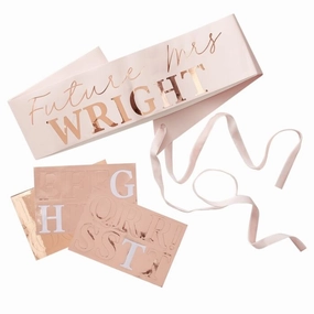 Personalised Rose Gold Hens Bride to Be Sash