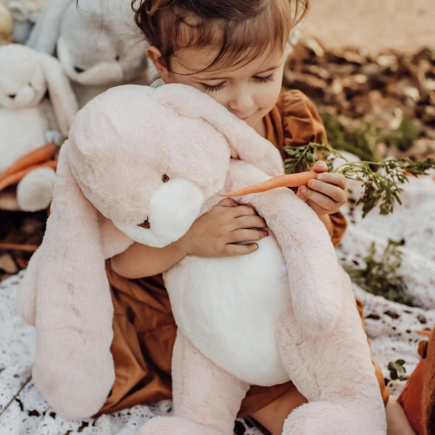 Personalized Big Floppy Bunny - Pink