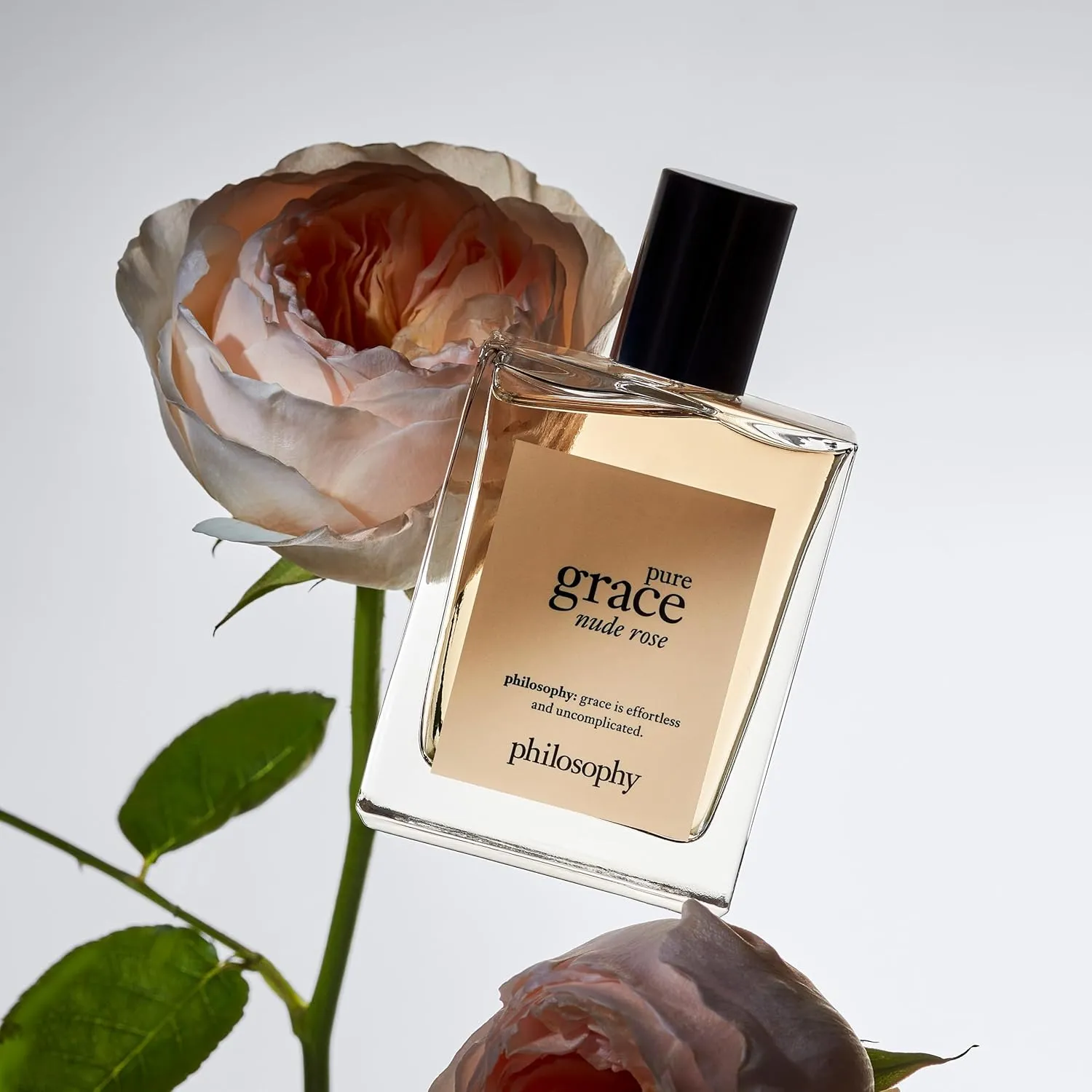 philosophy pure grace nude rose eau de toilette - warm & ethereal women's perfume - with notes of blush rose, dewy greens & musk - long lasting fragrance