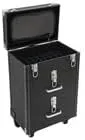 Rolling Makeup Case with wheels Large Cosmetic Organizer wheeled Train Makeup Travel Trolley Case Nail Artist Salon Storage Traveling Cart Trunk Suitcase (Silver Black)