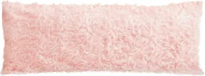 Sweet Jojo Designs Pink Floral Rose Body Pillow Case Cover (Pillow Not Included) - Solid Light Blush Flower Luxurious Elegant Princess Vintage Boho Shabby Chic Luxury Glam High End Roses