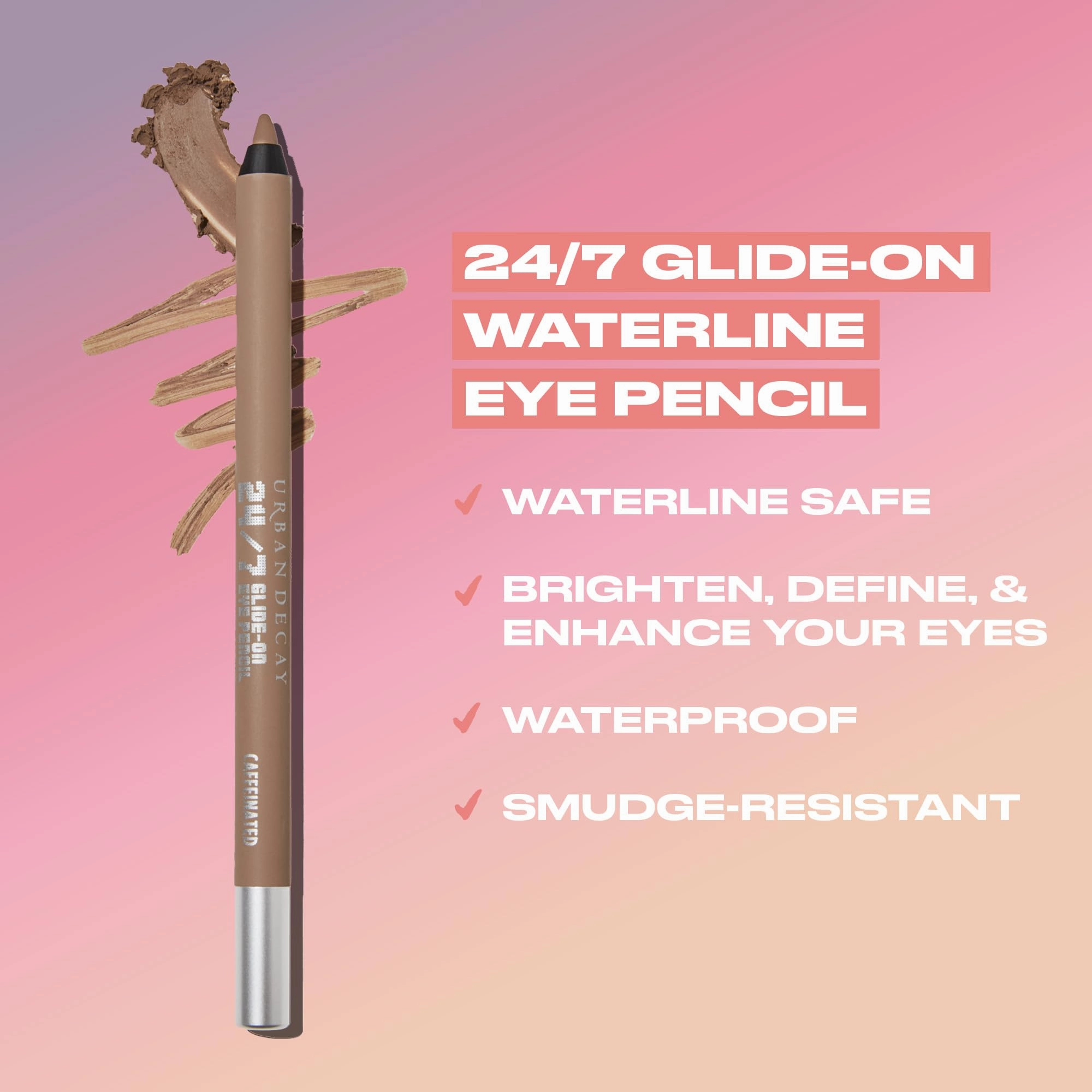 Urban Decay 24/7 Waterproof Waterline Eyeliner Pencil (Beige Flag - Cool Beige Matte), Smudge-Resistant, Transfer-Resistant, Long-lasting Colored Eye Liners for Tightlining   Defining - 0.04 oz