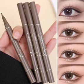Waterproof Quick Dry Liquid Eyeliner Pen Ultra-fine Matte Black Brown Lasting Lying Silkworm Eyeliner Pencil Beauty Eyes Makeup