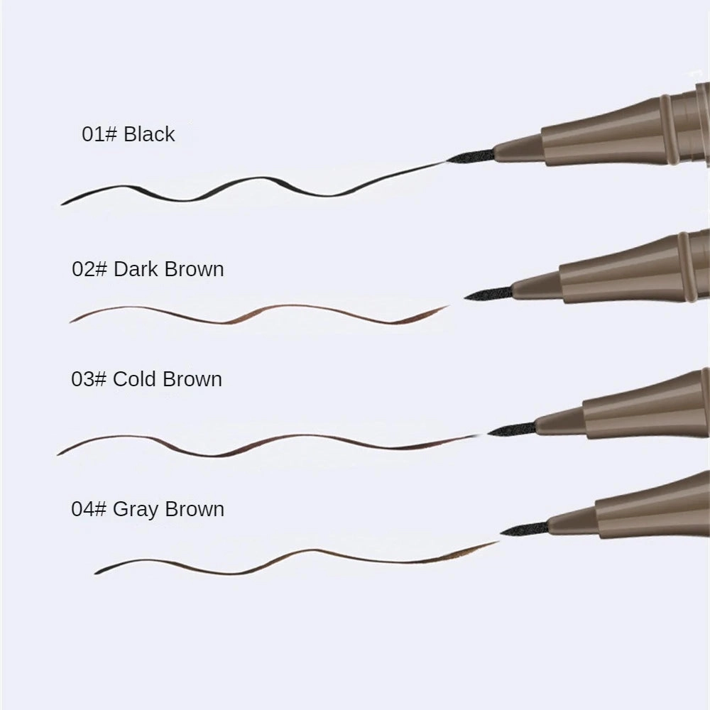 Waterproof Quick Dry Liquid Eyeliner Pen Ultra-fine Matte Black Brown Lasting Lying Silkworm Eyeliner Pencil Beauty Eyes Makeup