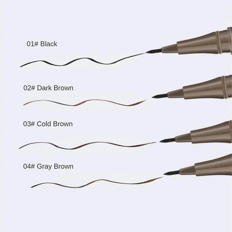 Waterproof Quick Dry Liquid Eyeliner Pen Ultra-fine Matte Black Brown Lasting Lying Silkworm Eyeliner Pencil Beauty Eyes Makeup
