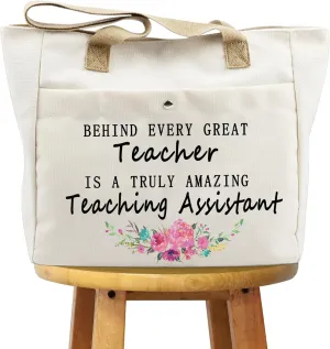 WCGXKO Teaching Assistant Gift Teacher's Aide Gift Teaching Assistant Zipper Pouch Cosmetics Bag Appreciation Gift