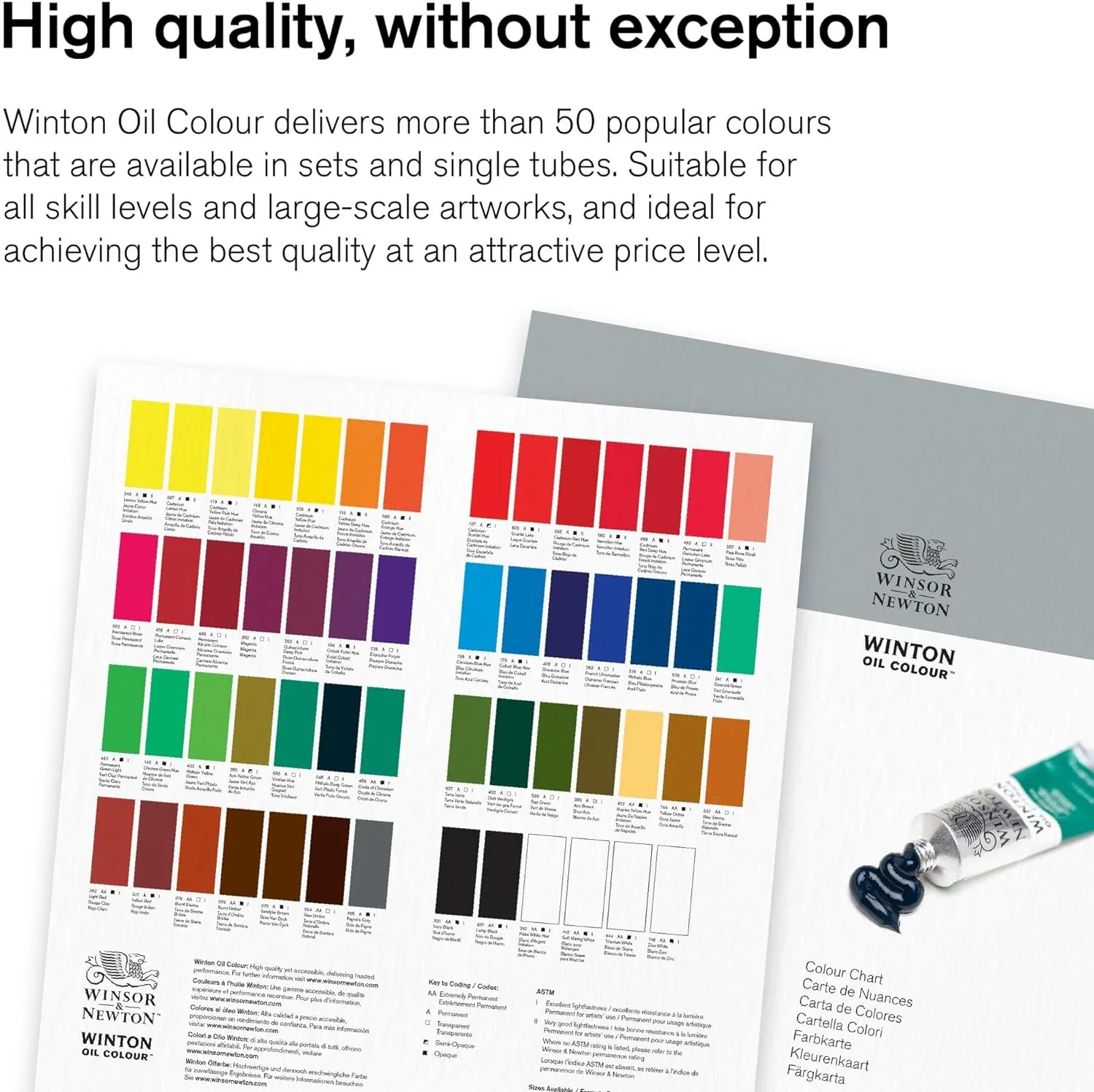 Winsor & Newton Winton Oil Color Paint Set, 20 x 12ml (0.4-oz) Tubes